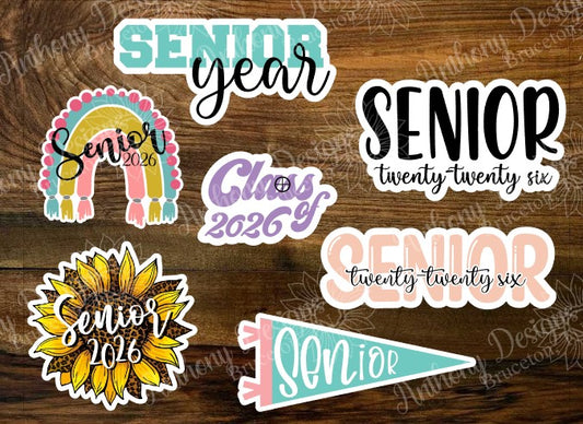 Senior Class of 2026 Vinyl Stickers