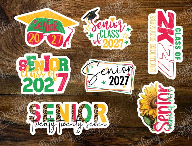 Senior Class of 2027 Vinyl Stickers