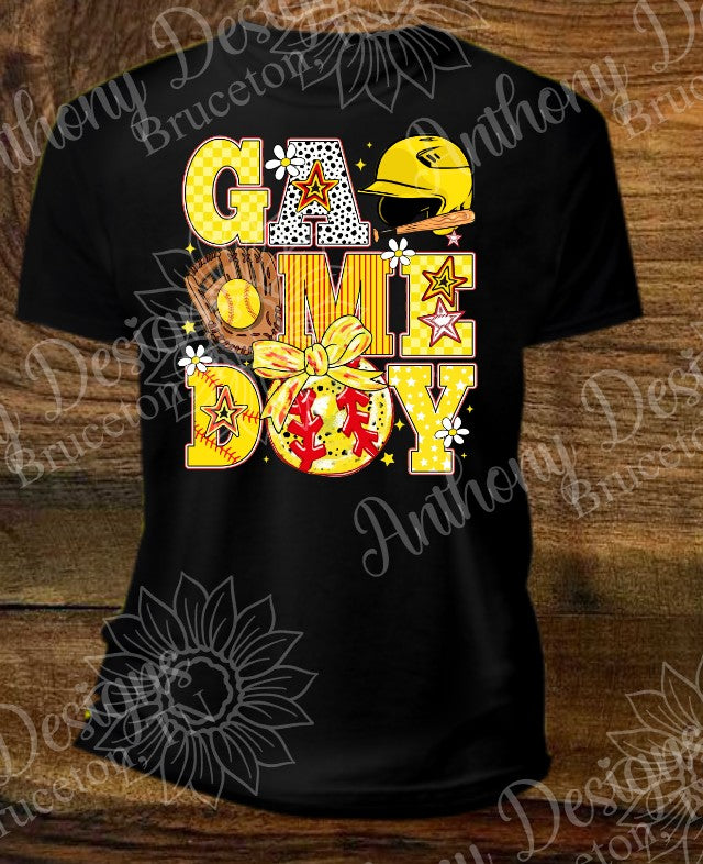 Softball Game Day retro design shirt