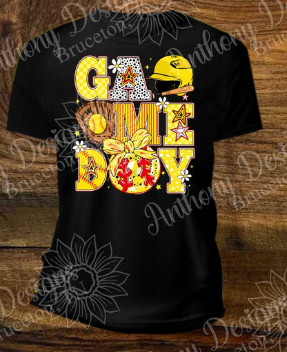 Softball Game Day retro design shirt