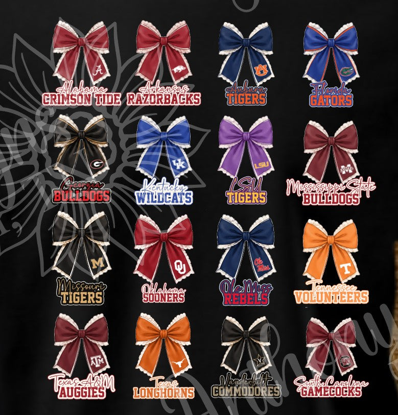 Southeastern Conference coquette bow shirt