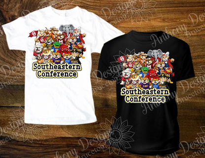 Southeastern Conference mascot shirt