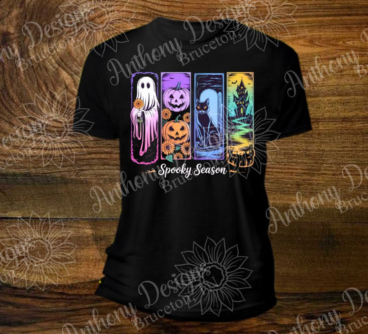 Halloween Ghost Black Cat Pumpkin Mansion shirt