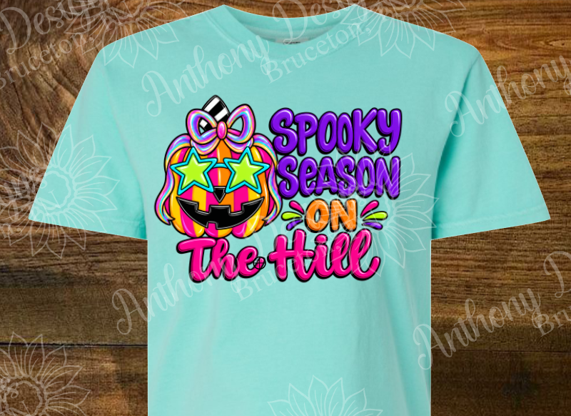 Spooky Season on The Hill   Comfort Color short sleeve tee shirt