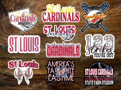 St Louis inspired Baseball Vinyl Stickers