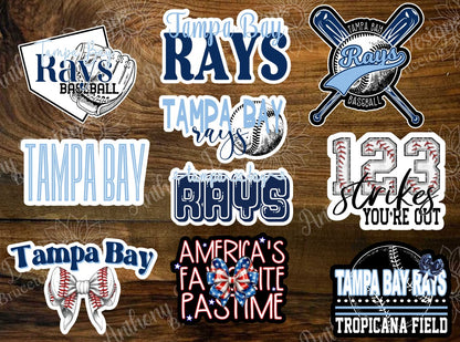 Tampa Bay inspired Baseball Vinyl Stickers