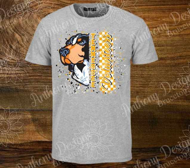 Tennessee. Smokey. Orange and White. Tennessee Vols Volunteers spirit inspired designed shirt
