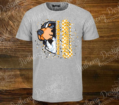 Tennessee. Smokey. Orange and White. Tennessee Vols Volunteers spirit inspired designed shirt