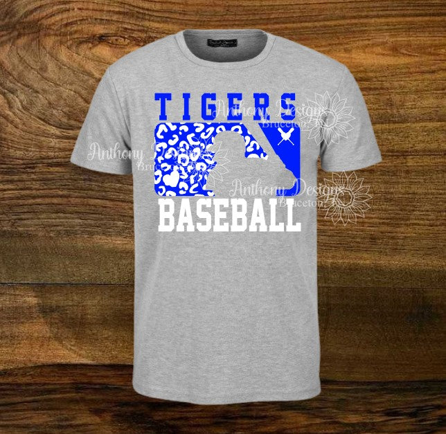 Tigers (school mascot) Baseball designed shirt (Copy)