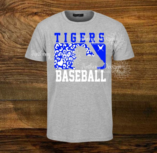 Tigers (school mascot) Baseball designed shirt (Copy)