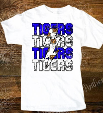 Tigers lightning bolt inspired designed shirt