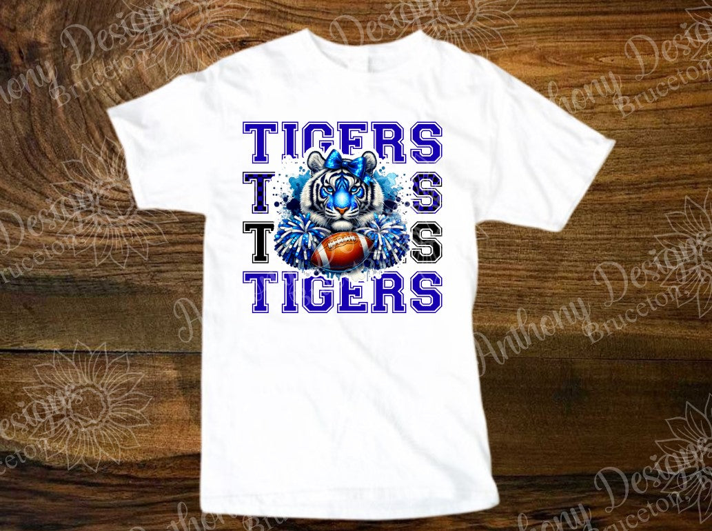 Tigers Cheer Football School Spirit personalized shirt for mascot and school colors