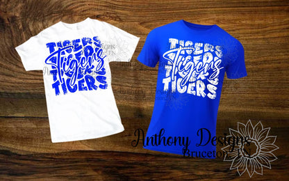 Tigers distressed school spirit shirt