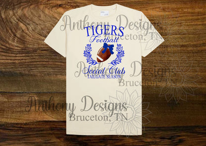 Tigers Football Social Club design School Spirit shirt