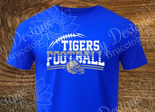 Tigers (school mascot) Football two colors designed shirt