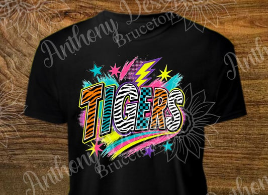 Tigers retro (school mascot) Spirit designed shirt