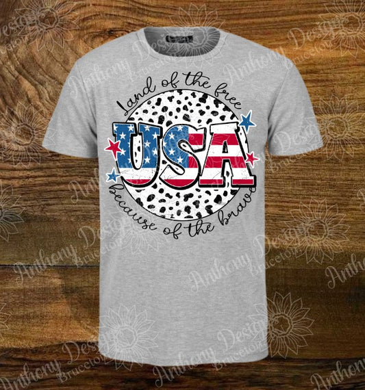 Land of the free USA shirt