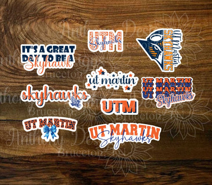 UT Martin Vinyl Stickers