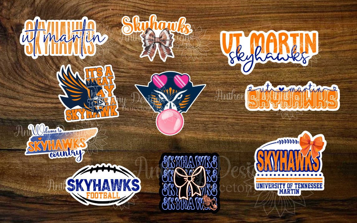 UT Martin Vinyl Stickers