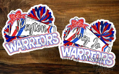 Personalized Cheerleader Vinyl Sticker
