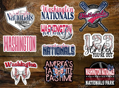 Washington inspired Baseball Vinyl Stickers