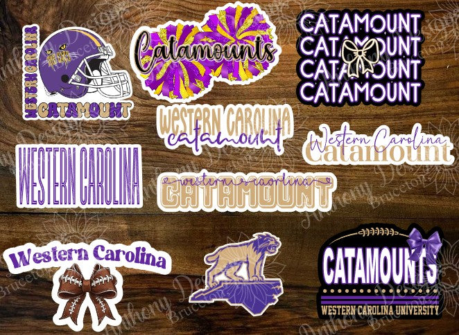 Western Carolina inspired Vinyl Stickers