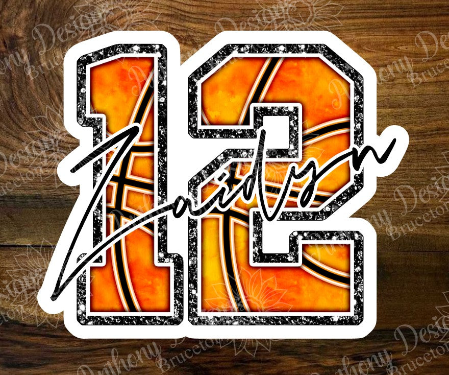 Personalized Basketball Player Vinyl Sticker