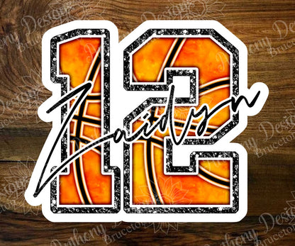 Personalized Basketball Player Vinyl Sticker