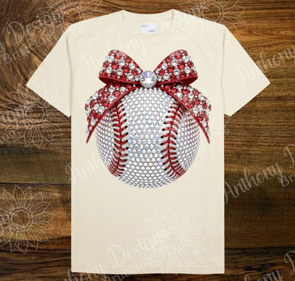 Faux Rhinestone Baseball shirt