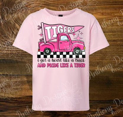 I’ve Got A Heart Like A Truck And Pride Like A Tiger Pink Out  October inspired designed shirt