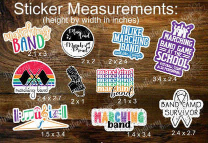 Marching Band Vinyl Stickers