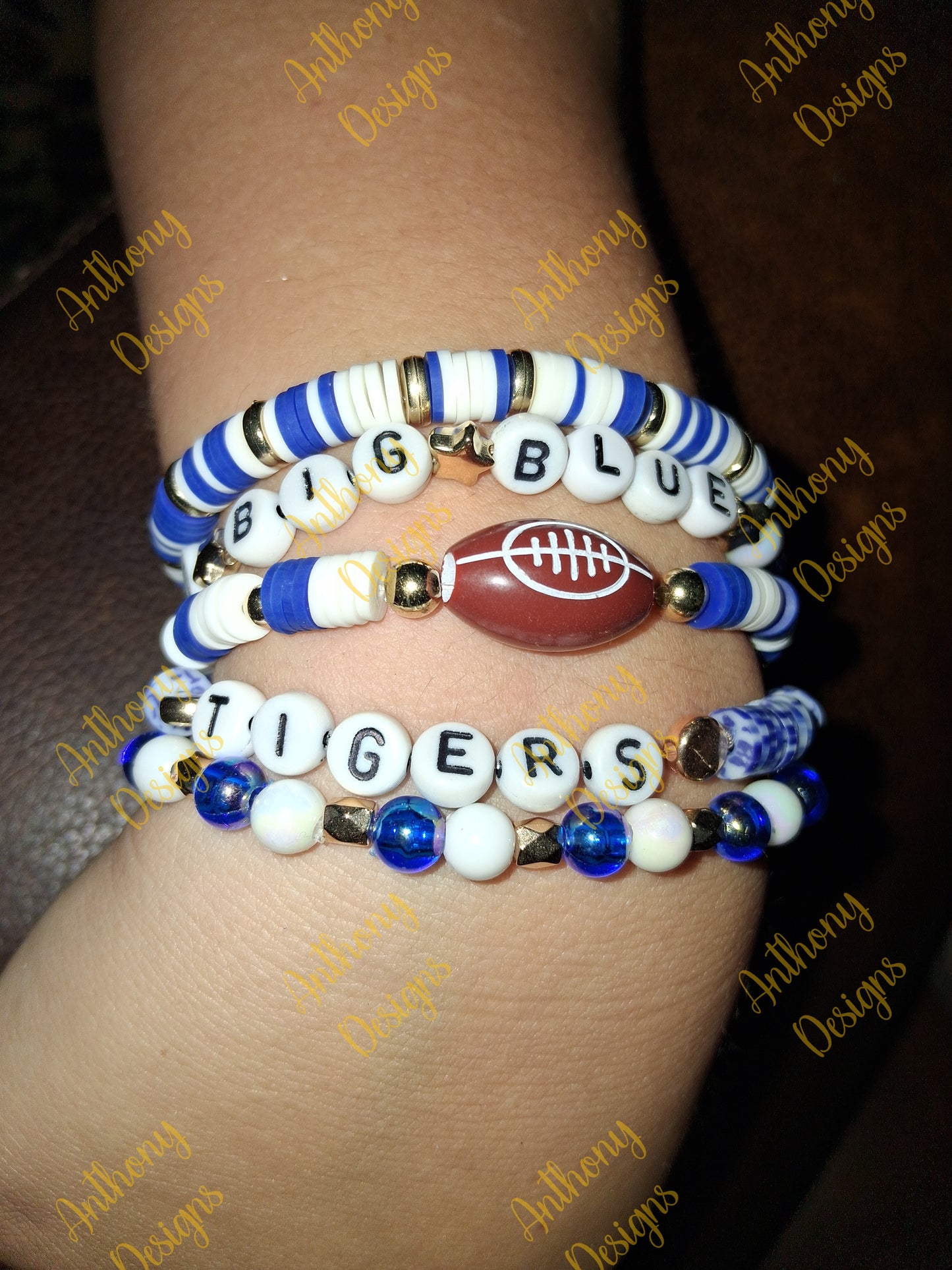 Tigers stacker set of 5 Bracelets