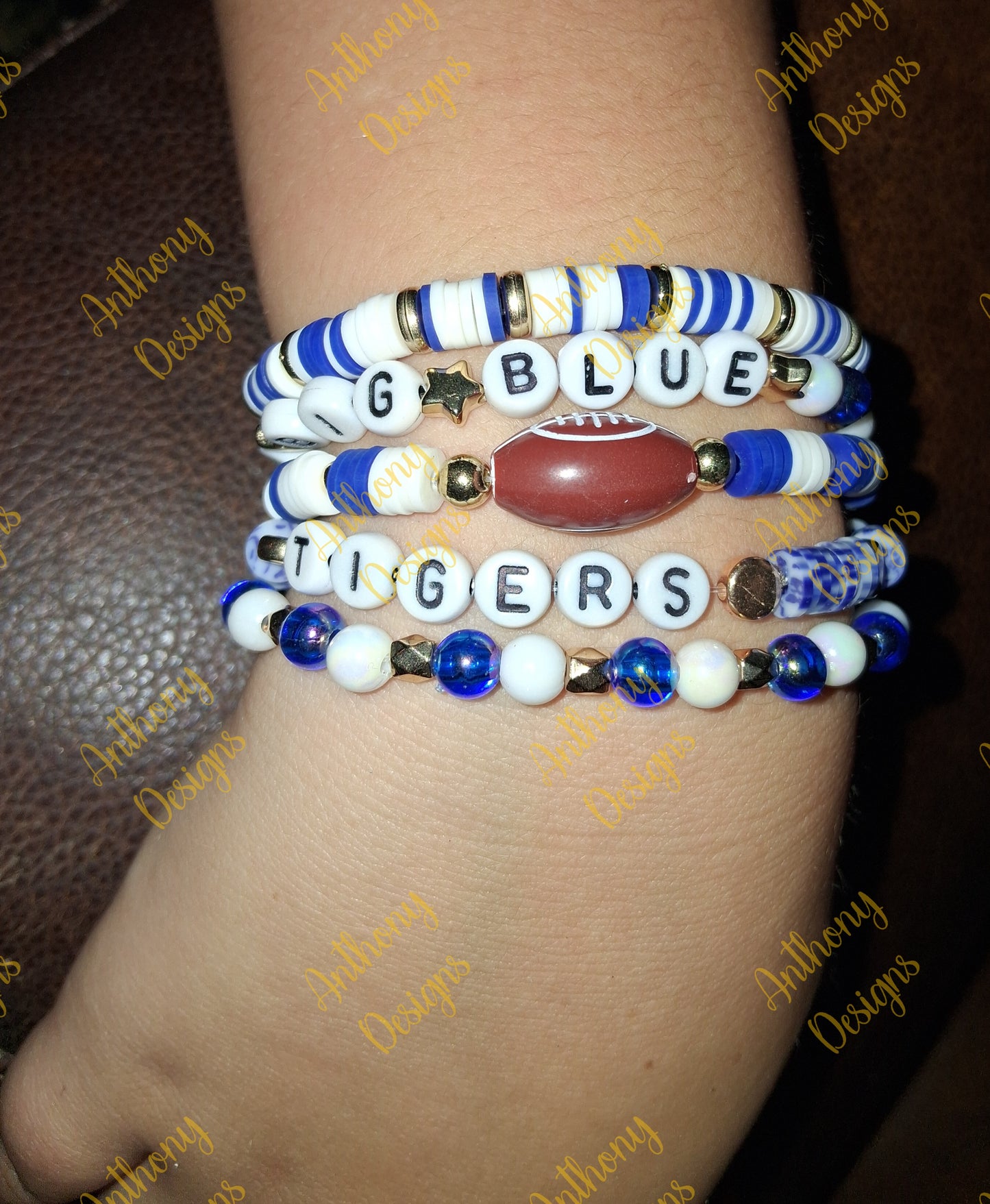 Tigers stacker set of 5 Bracelets