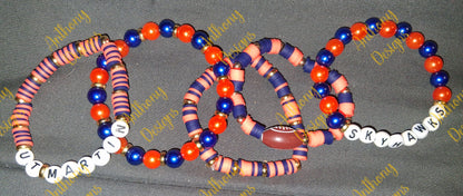 UT Martin Skyhawks football stacker set of 5 Bracelets