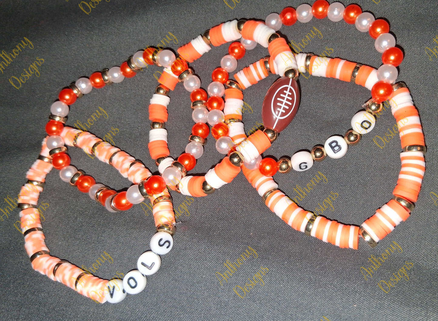 Tennessee stacker set of 5 Bracelets