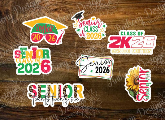 Senior Class of 2026 Vinyl Stickers