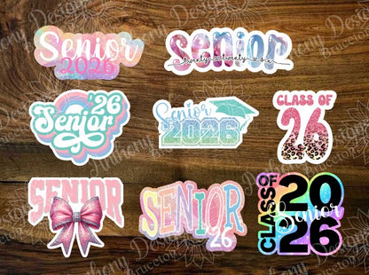 Senior Class of 2026 Vinyl Stickers