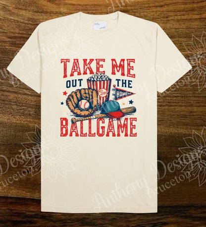 Take Me Out To The Ballgame  baseball shirt